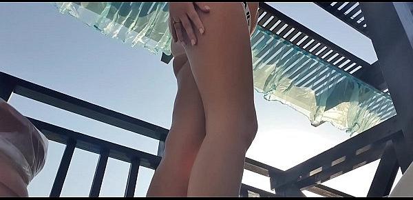  Public play with pussy in pool Sexy extreme girl